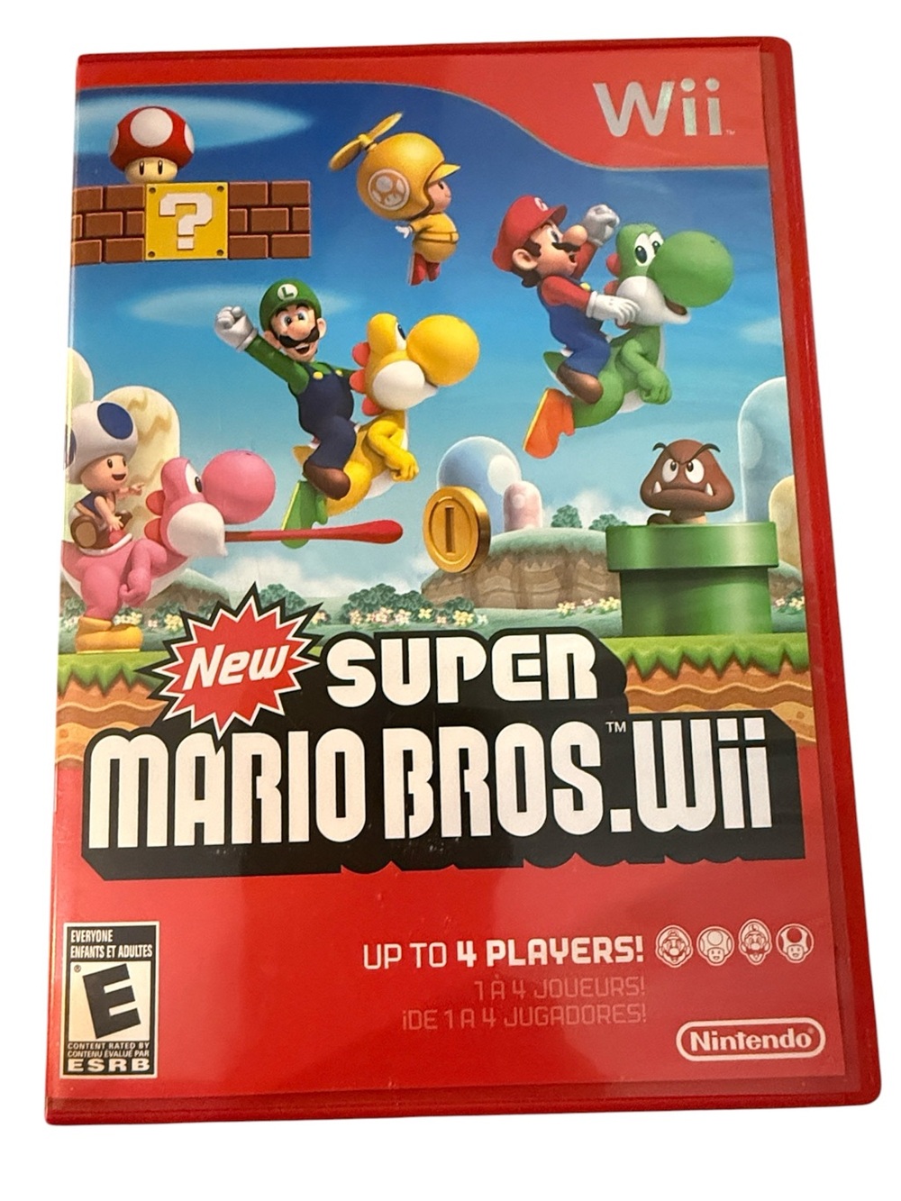 2009 New Super Mario Bros. Wii Nintendo Wii Video Game Complete Book Red Case